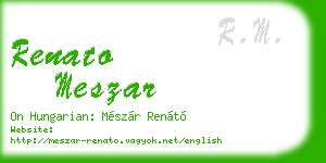 renato meszar business card
