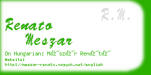 renato meszar business card